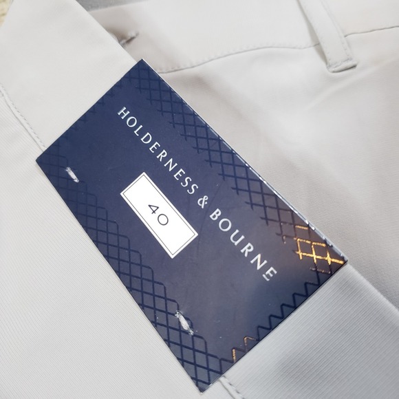 NEW Holderness Bourne Shorts Men 40 Gray Slater 9" Inseam Golf Tech Performance - Picture 1 of 6